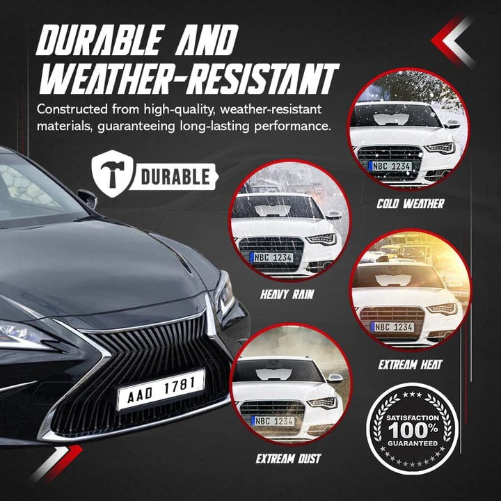 Reflective license plate stickers