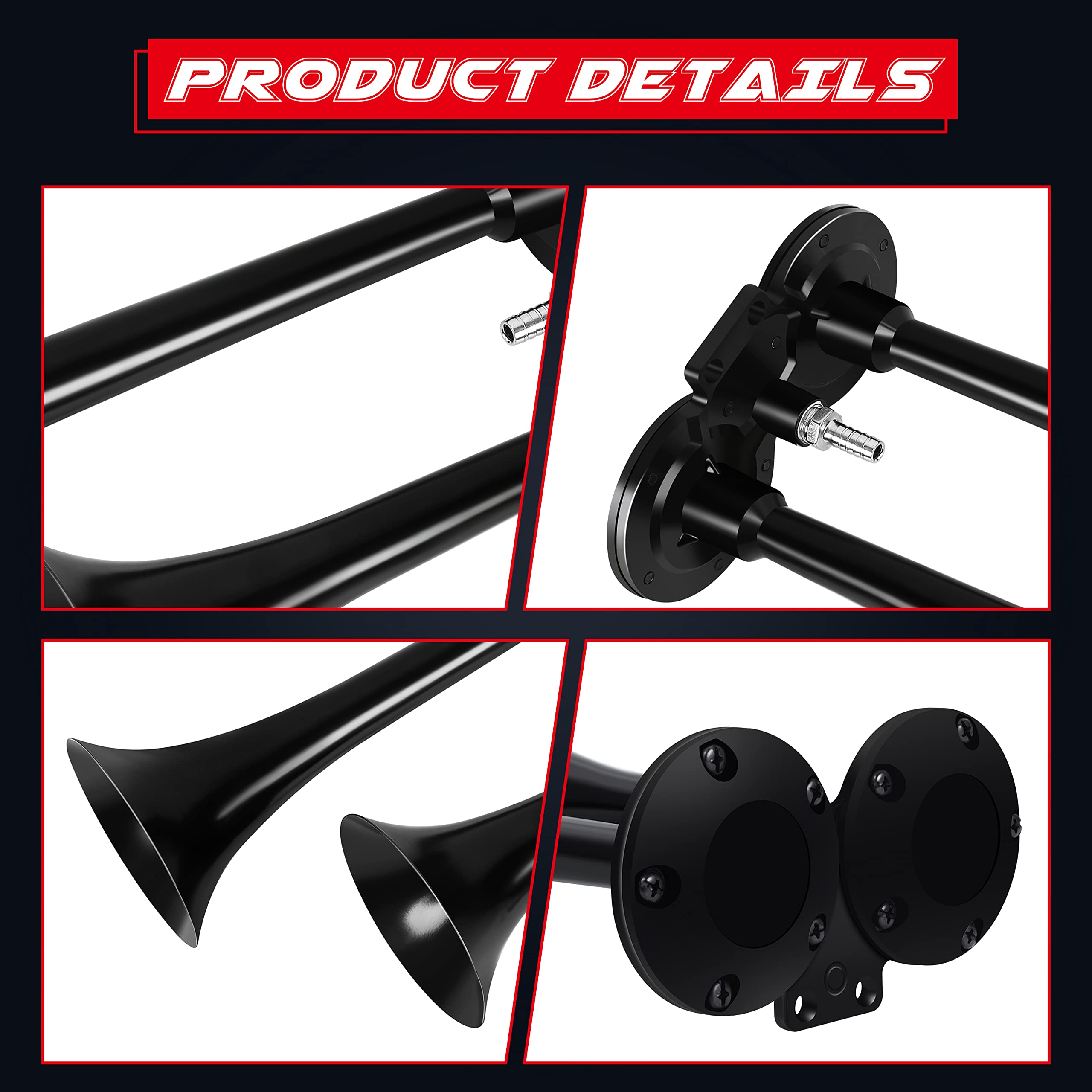 Last Day Flash Sale - 58% off 🔥Motorcycle Horn + Mounting Hardware and Complete Wiring Kit