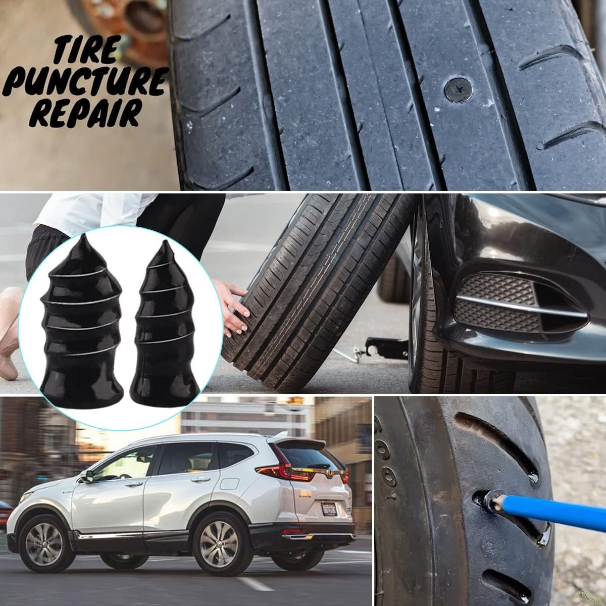 Vacuum Car Tire Repair Rubber Nail Kit
